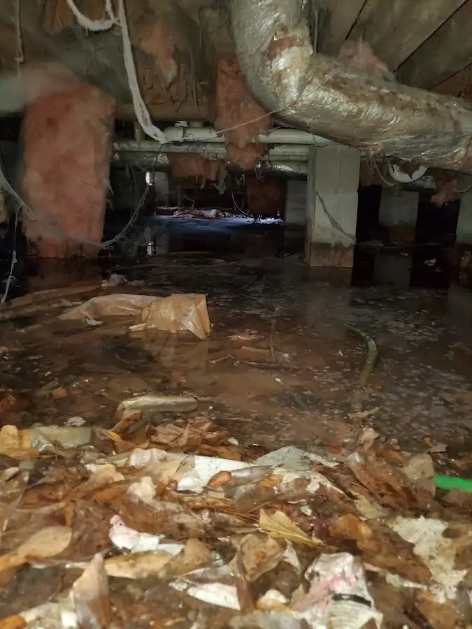 Crawl space flood assessment for Commercial Water Damage Restoration in University of Virginia